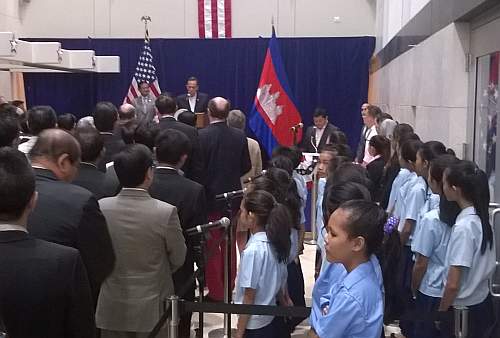 Ambassador Todd addressing the group